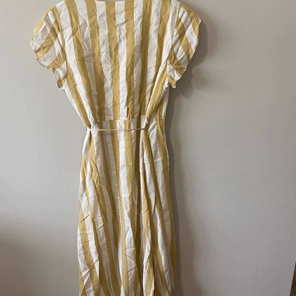 Mod Ref High Low Wrap Dress stripe adjustable small - Picture 3 of 10